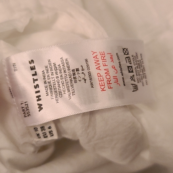 Whistles White Plaid Midi Dress - Picture 7 of 7